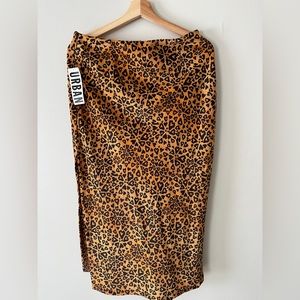 Urban Outfitters Leopard Midi Skirt